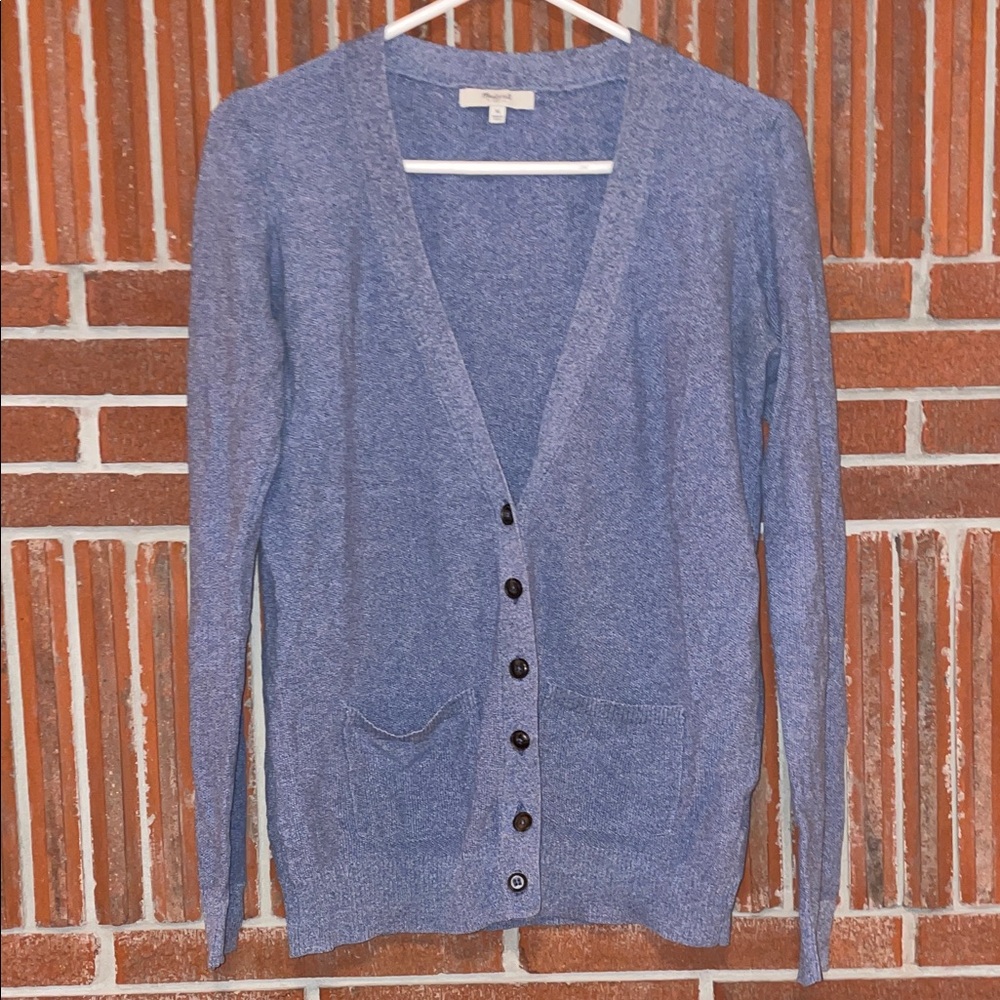 Madewell 100% cotton blue bird sky cardigan size medium